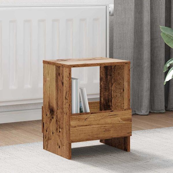 vidaXL Regál na časopisy Staré drevo 35 x 30 x 45 cm