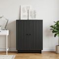 vidaXL Servírovacia skriňa Čierna 66 x 34,5 x 90 cm Kompozitné drevo