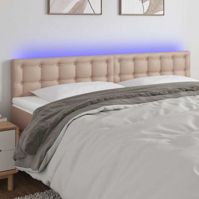 VidaXL Čelo postele kapučínové 180x5x78/88 cm umelá koža
