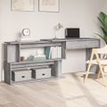 vidaXL Rohový stôl sivý dub sonoma 200x50x76 cm spracované drevo