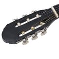 vidaXL Klasická gitara pre začiatočníkov s taškou čierna 4/4 39"