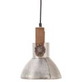 vidaXL Industriálna závesná lampa 25 W strieborná 19 cm okrúhla E27