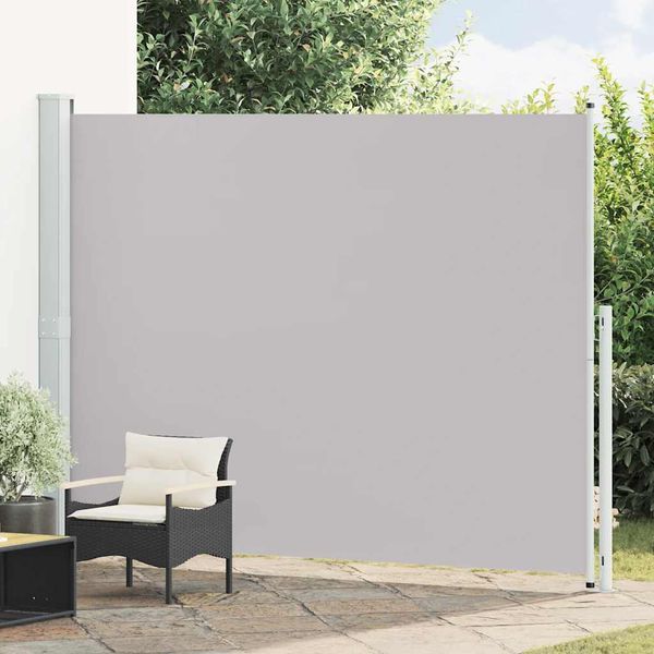 vidaXL Zaťahovacia bočná markíza na terasu 220x300 cm, sivá