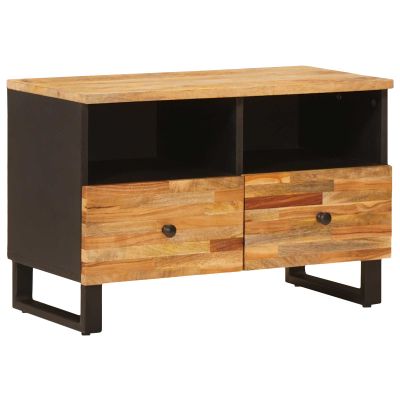 vidaXL TV skrinka Hnedá 70 x 33 x 46 cm Masívne mango drevo