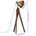 vidaXL Podlahová lampa 25 W starožitná mosadzná 45x45x120 cm E27