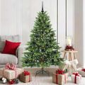vidaXL Umelý vianočný stromček s 150 LED-i Zelená 150 cm PE a PVC
