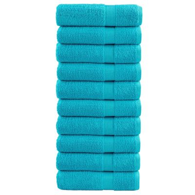 vidaXL Prémiové osušky SOLUND 10ks tyrksyové 70x140 cm 600 g/m2