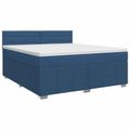 vidaXL Posteľ boxspring s matracom Modrá 160 x 200 cm Látka
