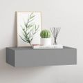 vidaXL Nástenná zásuvková polica sivá 40x23,5x10 cm MDF