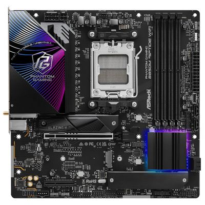 ASRock B850M Riptide WiFi / AMD B850 / AM5 / 4x DDR5 DIMM / 3x M.2 / HDMI / DP / USB-C / WiFi / mATX