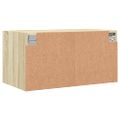 vidaXL Nástenné skrinky sklenené dvierka 2 ks dub sonoma 68,5x37x35 cm