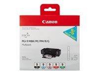 5-balenie - červená, zelená, matná čerň, foto azúrová, foto magenta - originálna - atramentový zásobník - pre PIXMA Pro9500, Pro9500 Mark II
