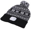 Čiapka s čelovkou 180lm, nabíjacia, USB, univerzálna veľkosť, bavlna/PE, zimná čierna SIXTOL