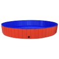 vidaXL Skladací bazén pre psov červený 300x40 cm PVC