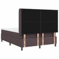 vidaXL Posteľ s pružinovým rámom Tmavohnedá 200 x 160 cm látka