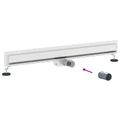 vidaXL Nástenný odtok do sprchy Strieborná 90 cm Nerezová oceľ 304