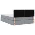 vidaXL Postel s úložným prostorem a matrací Svetlosivá 140 x 200 cm