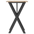 vidaXL Jedálenský stolík v tvare X 50x50x75 cm borovica a oceľ