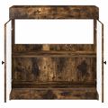 vidaXL Kúpeľňová skrinka pod umývadlo Dymový dub 78,5 x 37,5 x 81 cm