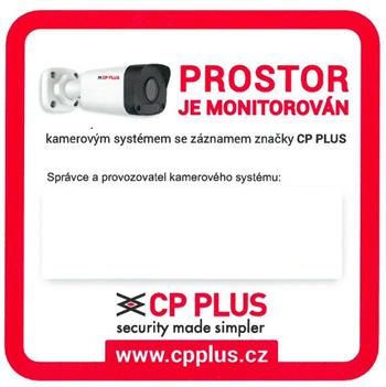 CP-PR-134 Samolepka "Prostor monitorován" + provozovatel
