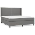 vidaXL Boxspring posteľ s matracom tmavosivá 160x200 cm látka