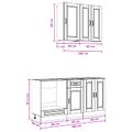 vidaXL Kuchynská jednotka PORTO 5 ks Betónovo sivá Kompozitné drevo