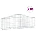 vidaXL Oblúkový gabionový kôš 10 ks 200x50x60/80 cm pozinkované železo
