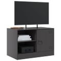 vidaXL TV skrinky 2 ks čierne 67x39x44 cm oceľ
