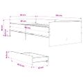 vidaXL Rám postele so zásuvkami hnedý dub 90x190 cm