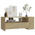 vidaXL Konferenčný stolík dub sonoma 102x55x42 cm kompozitné drevo