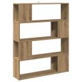vidaXL skrinka na knihy/izbový prepážka Artisan Dub 100x24x124,5 cm