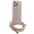 Puzdro Guess pre iPhone 15 Pro 6,1" GUHCP15LHC4SEP ružová HC CROSSBODY CORD 4G PRINT