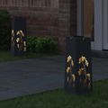 vidaXL Solárne LED svetlo na chodník 2 ks Teplá biela 18 x 18 x 50 cm
