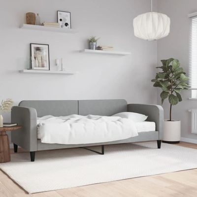 vidaXL Denná posteľ s matracom bledosivá 80x200 cm látka
