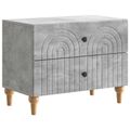 vidaXL Nočný stolík Betónovo sivá 62 x 34,5 x 48 cm Kompozitné drevo