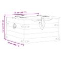 vidaXL Úložný box Corona 78x78x45 cm borovicový masív