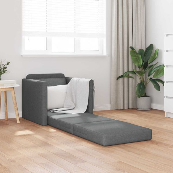 vidaXL Rozkladacia posteľ 60cm Tmavo šedá látka
