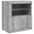 vidaXL Komoda s LED svetlami sivá sonoma 202x37x67 cm