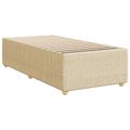 vidaXL Posteľ boxspring s matracom Krémová 90 x 190 cm Látka