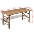 vidaXL Skladacia záhradná lavička 118 cm, bambus