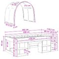 vidaXL Detská vysoká posteľ s úložným priestorom 3 ks Biela a červená