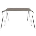 vidaXL Strieška bimini s 3 oblúkmi sivá 183x160x137 cm