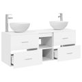 vidaXL Set kabinetov do kúpeľne 3 ks Biela 49,5 x 35 x 63 cm