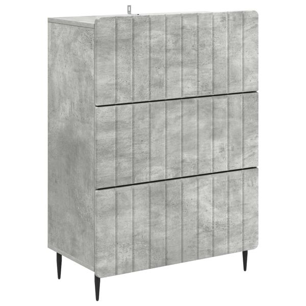 vidaXL Zásuvkový kabinet Betónovo sivá 66 x 34,5 x 92 cm