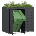 vidaXL Úložisko na 2 koše Wheelie Antracit 136 x 77,5 x 121,5 cm