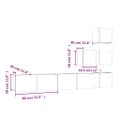 vidaXL Nástenná TV skrinka biela spracované drevo