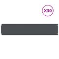 vidaXL Obrubník trávnika 30 ks 20 x 103 cm Antracitová