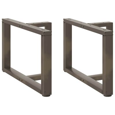 vidaXL Nohy konferenčného stolíka v tvare T, 2 ks, čierne, 60x25x(42-43) cm, oceľ