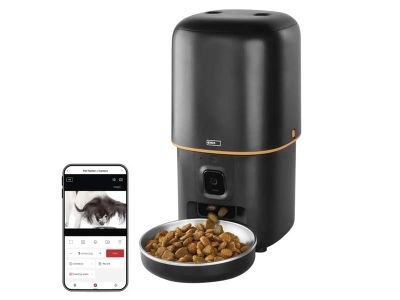 GoSmart dávkovač krmiva EMOS H6004 Pet Care s kamerou, 4 l, čierny, Wi-Fi