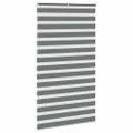 vidaXL Zebra roleta tmavošedá 135x230 cm šírka látky 130,9cm polyester